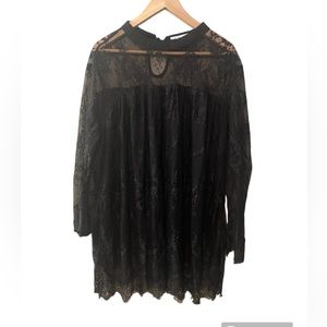 Sex lace  black blouse xxxl